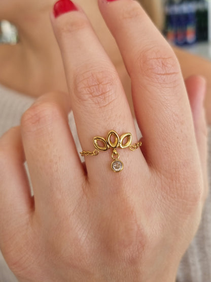 Bague chaînette LYSSIA - doré