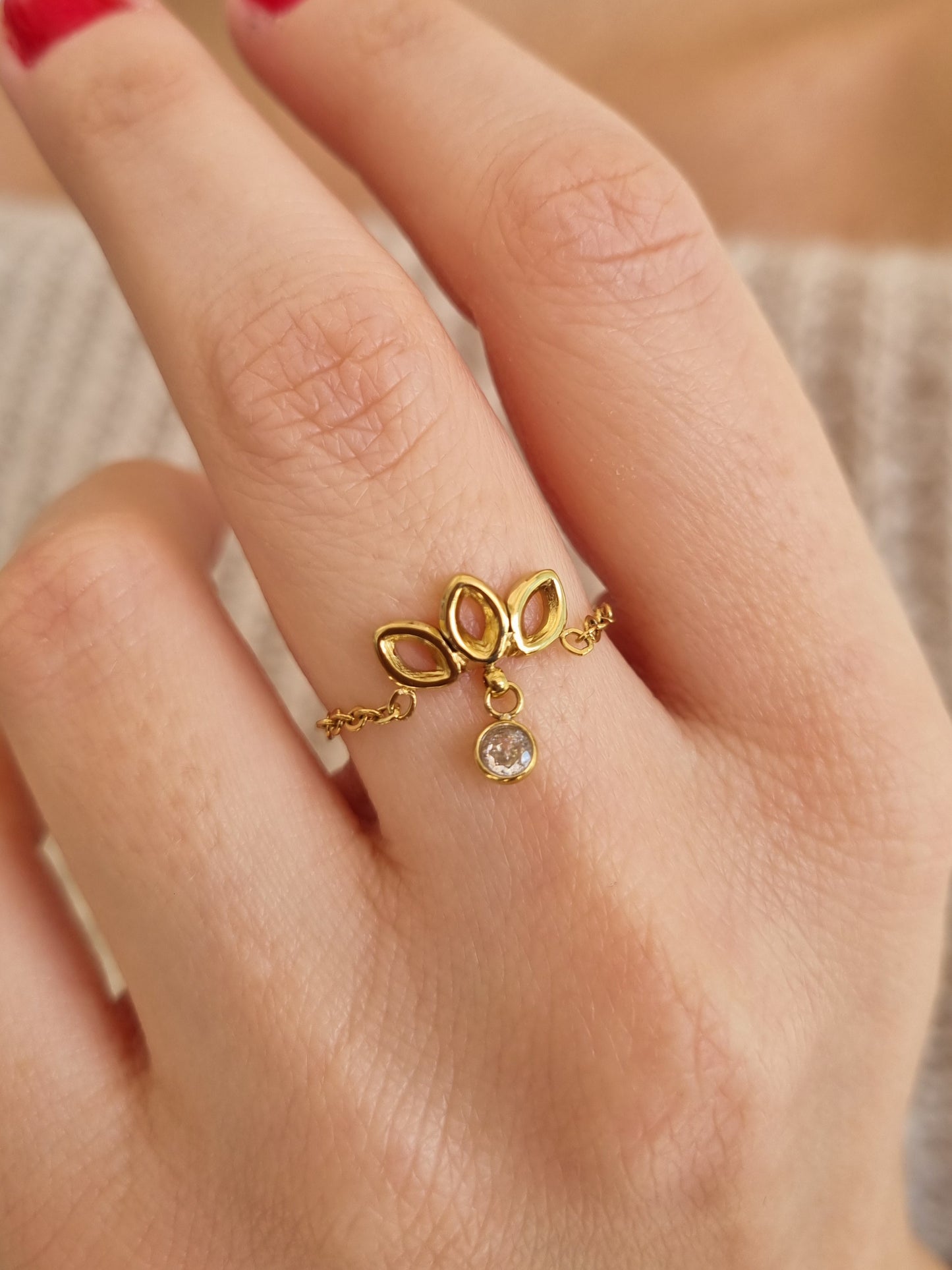Bague chaînette LYSSIA - doré