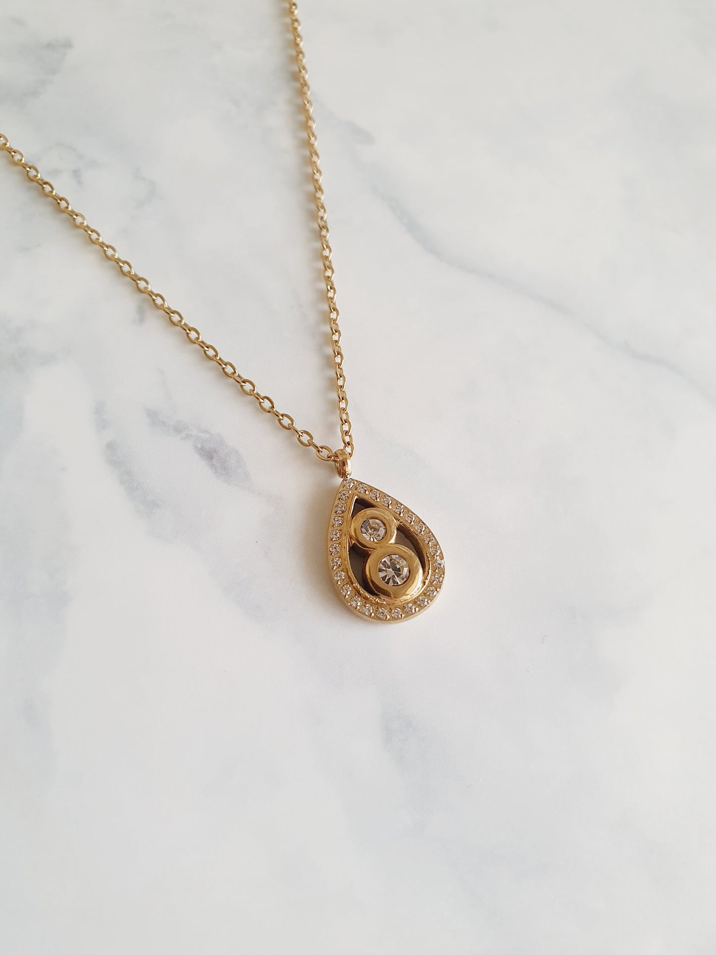 Collier MILLA zircons - doré