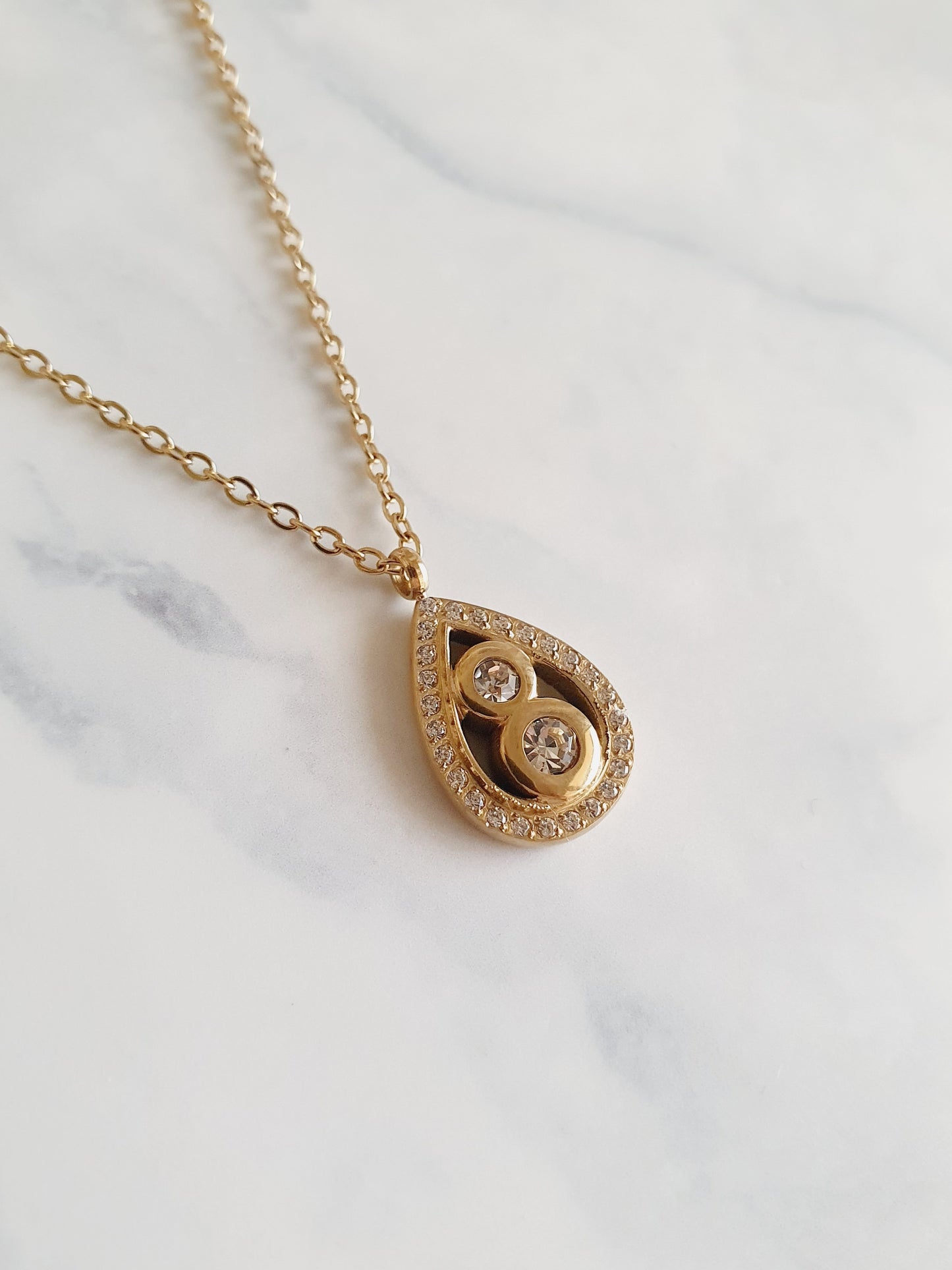 Collier MILLA zircons - doré