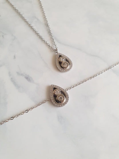 Collier MILLA zircons - argenté