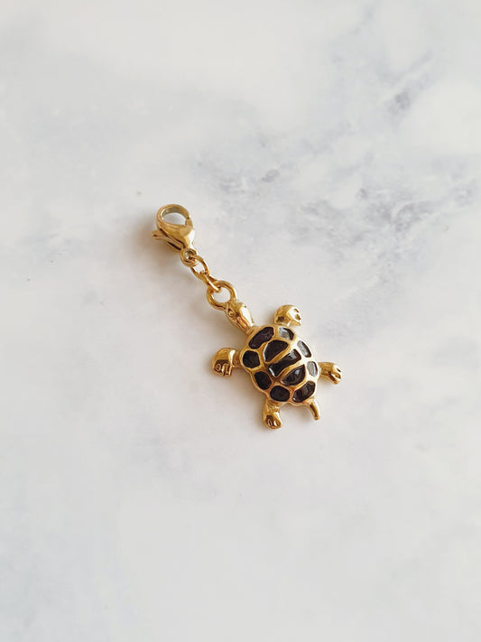 Charm luxe tortue noire | Édition limitée - doré