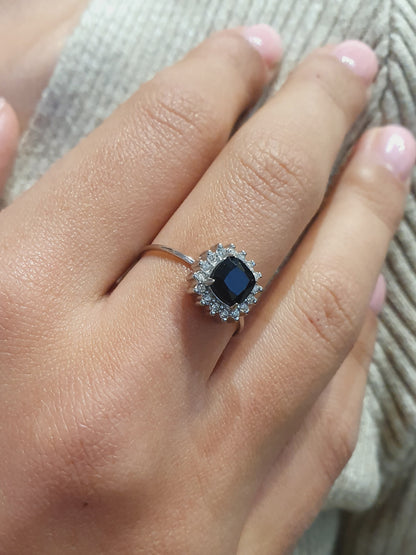 Bague EMILIA - argenté/noir