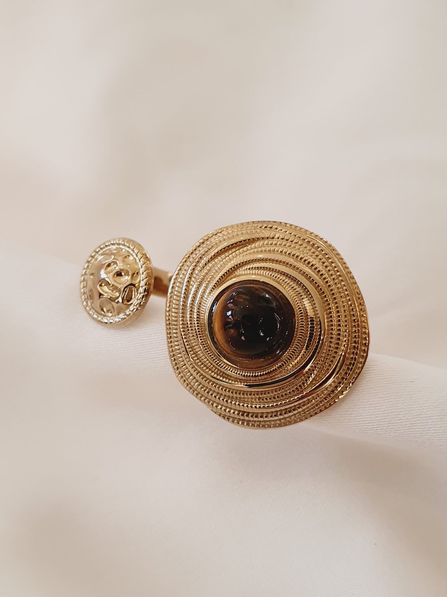 Bague ILIANA - doré/œil de tigre
