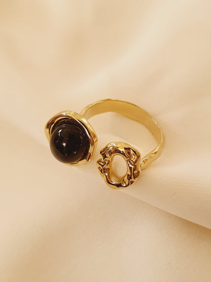 Bague EBONY - doré/noir