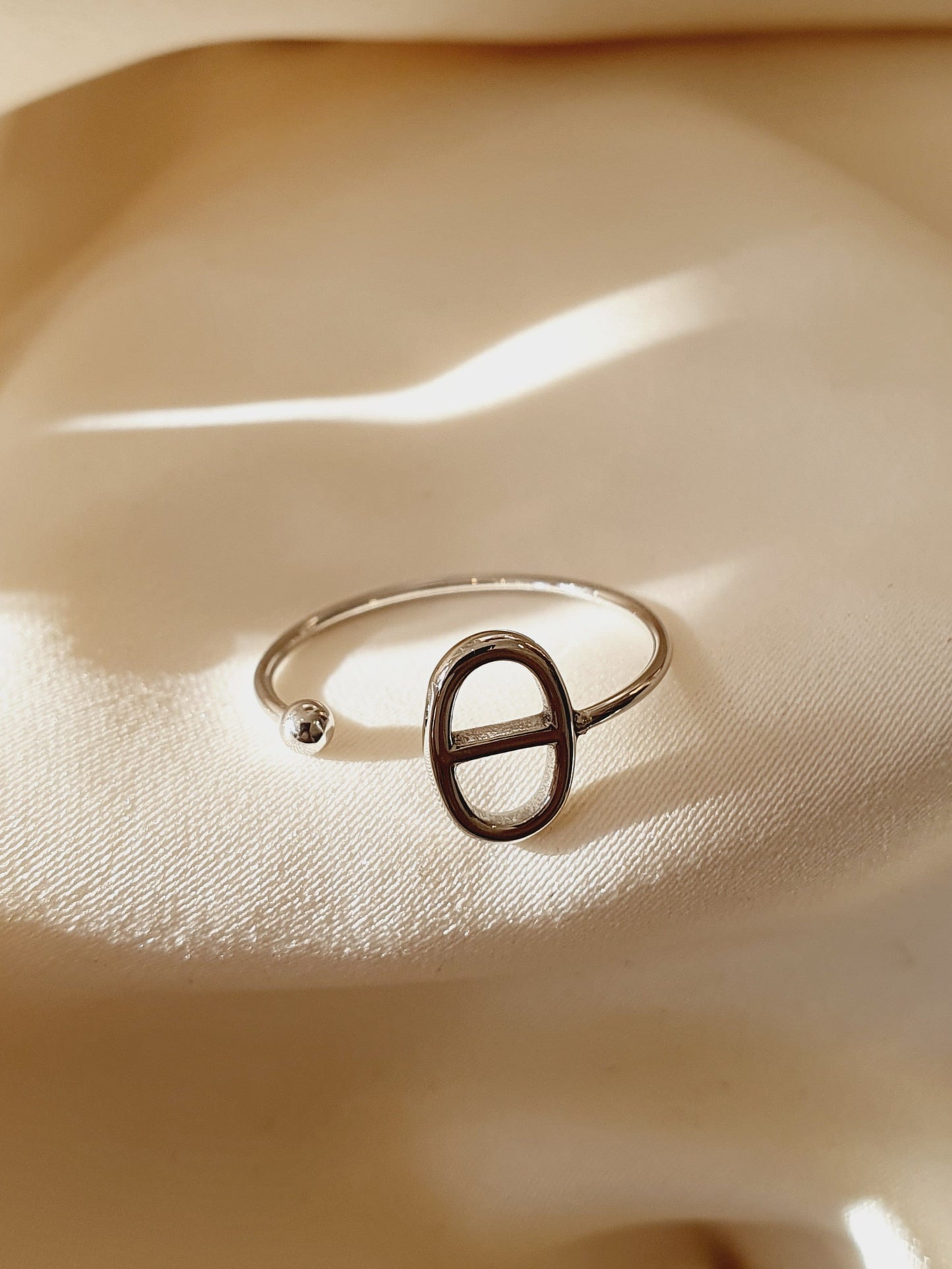 Bague ouverte AGATA - argenté