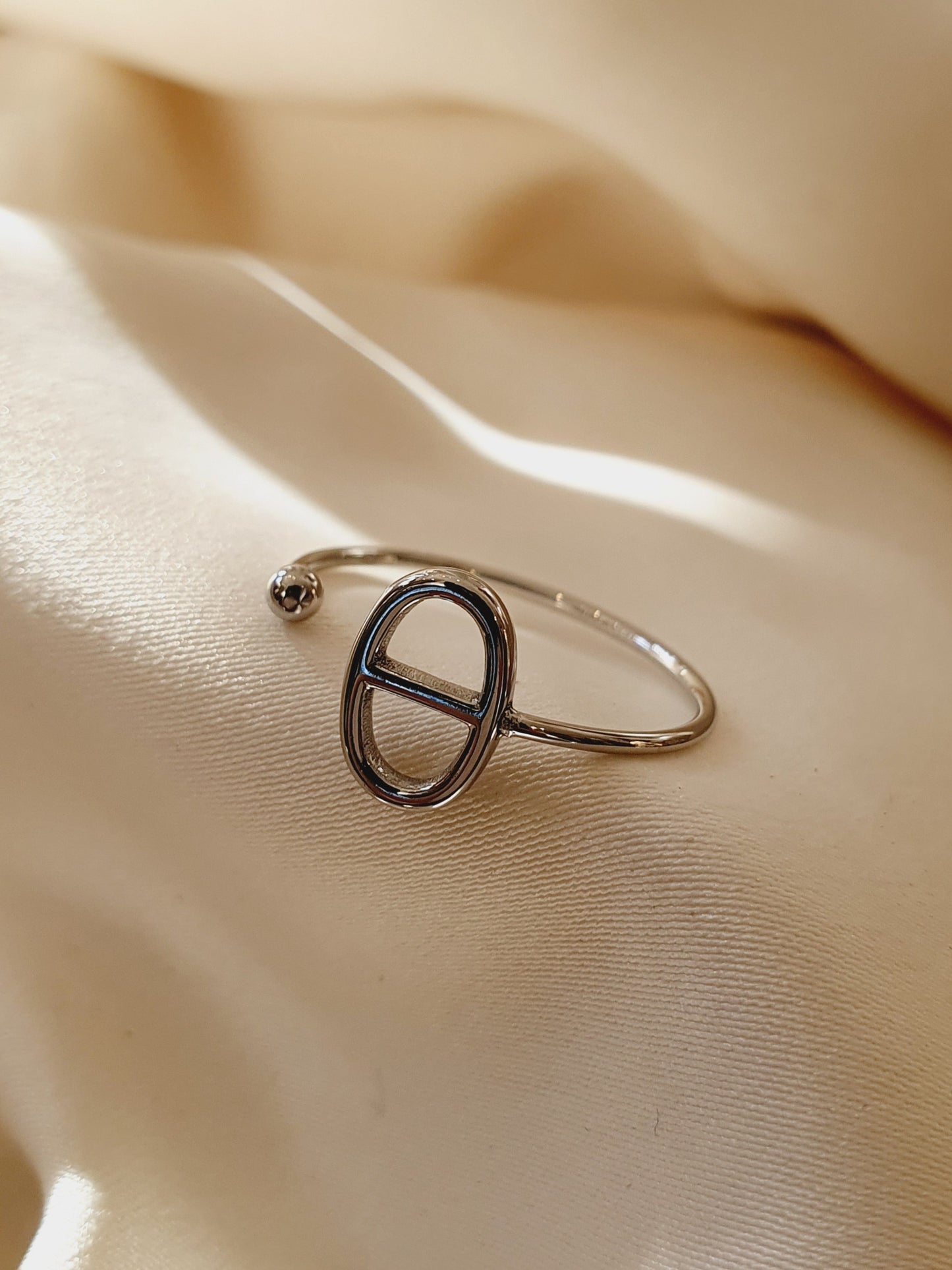 Bague ouverte AGATA - argenté