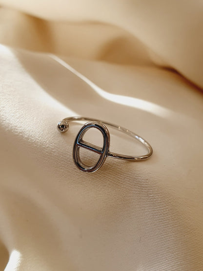 Bague ouverte AGATA - argenté