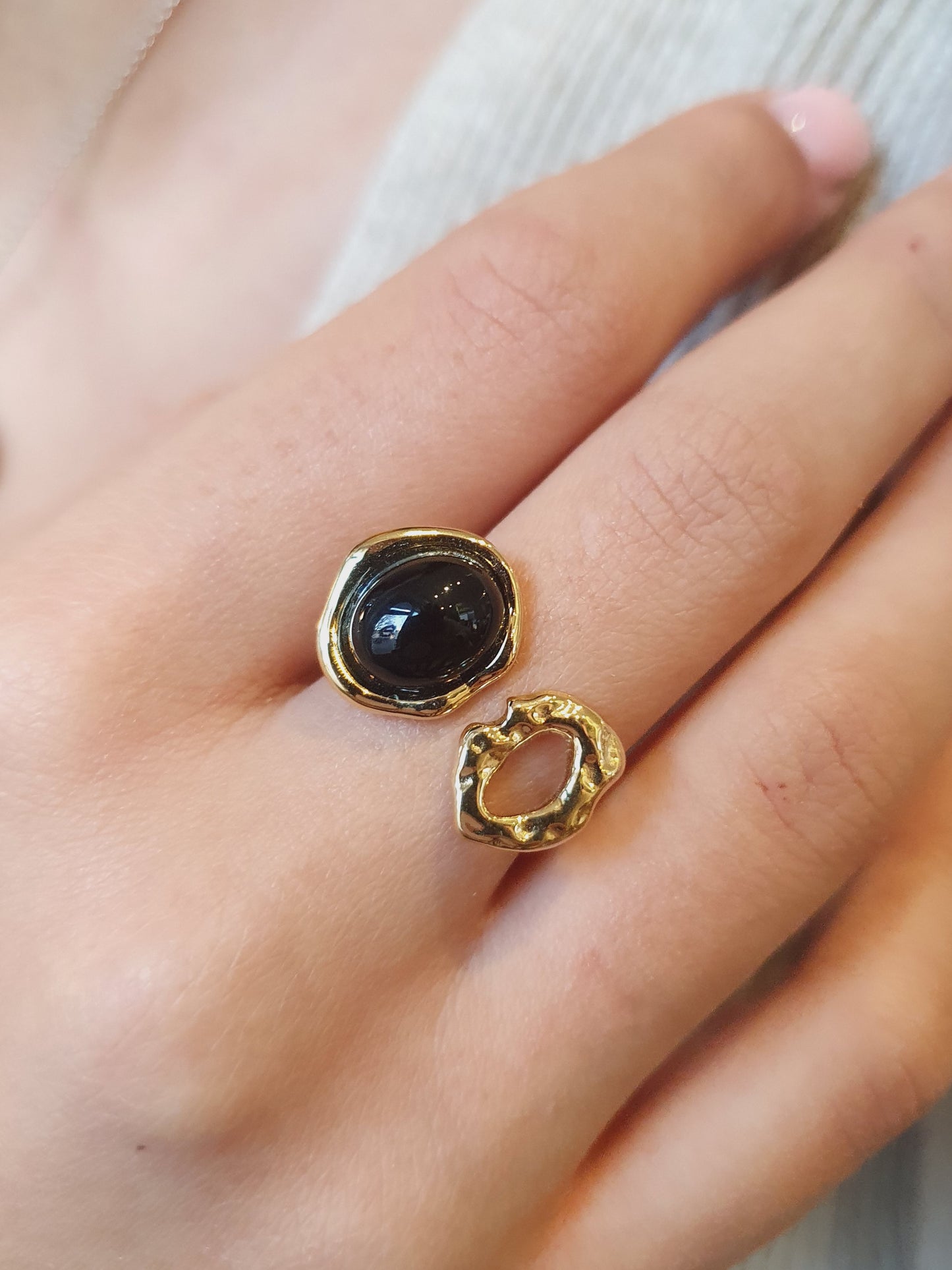 Bague EBONY - doré/noir