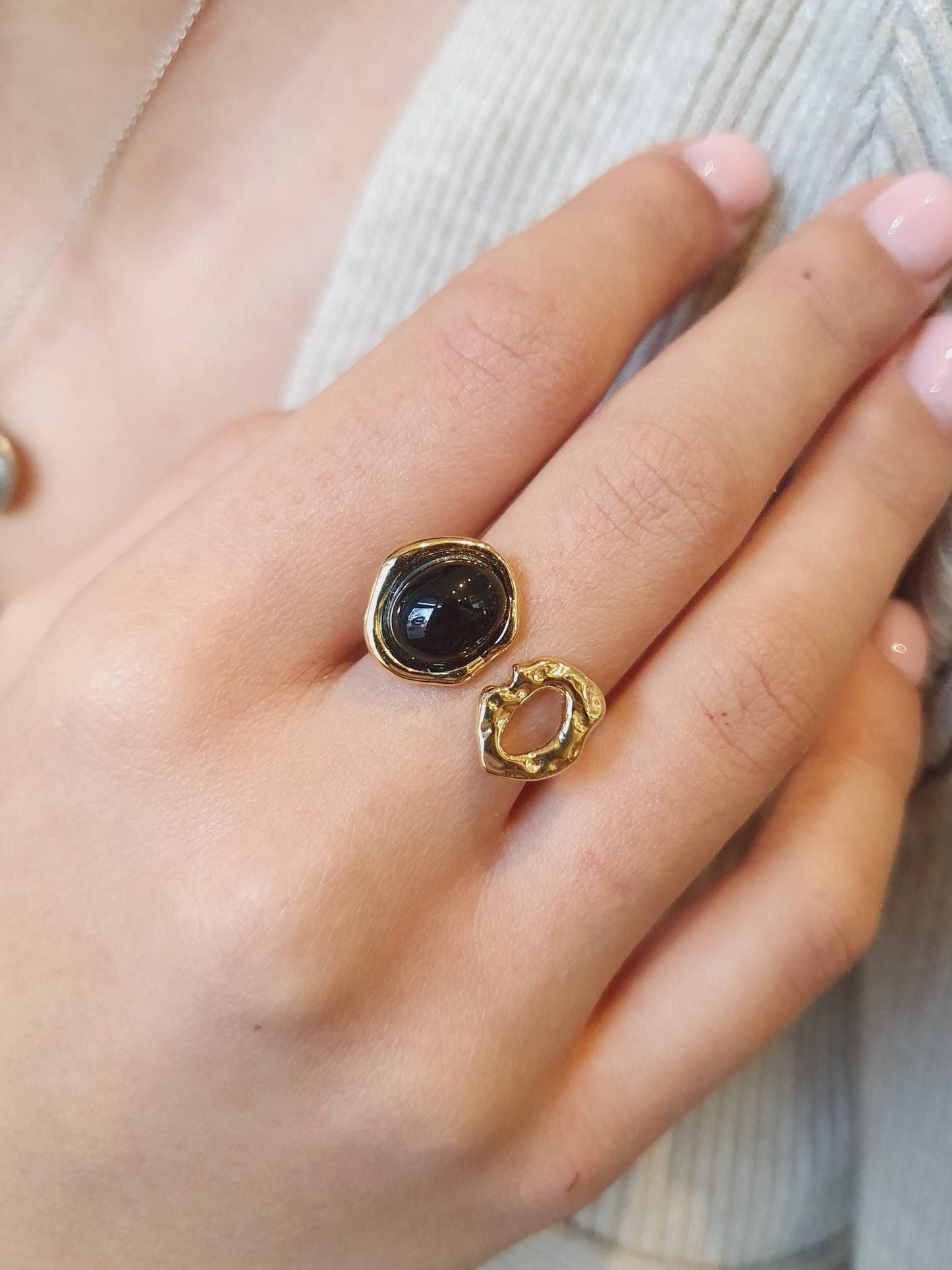 Bague EBONY - doré/noir