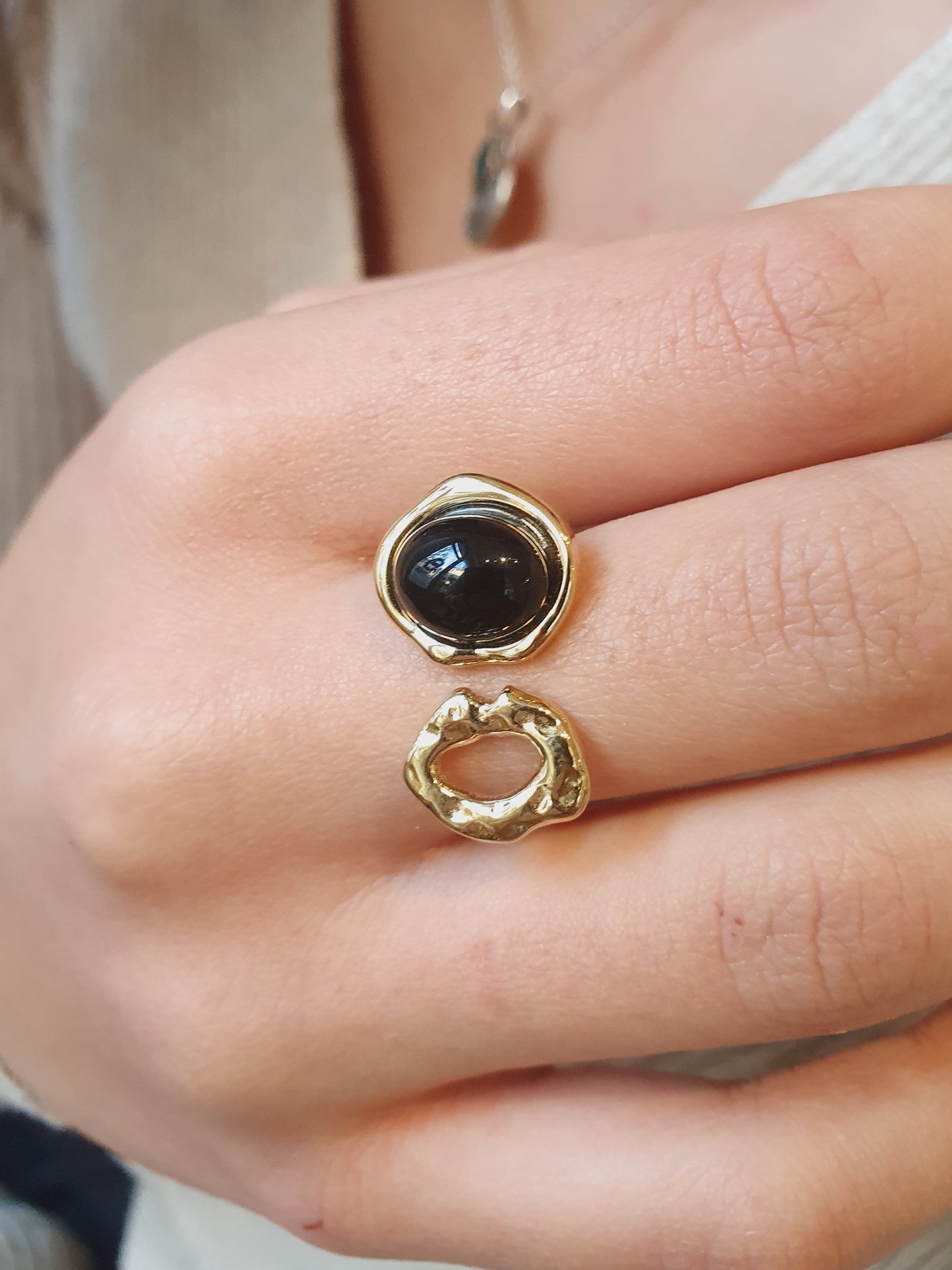 Bague EBONY - doré/noir