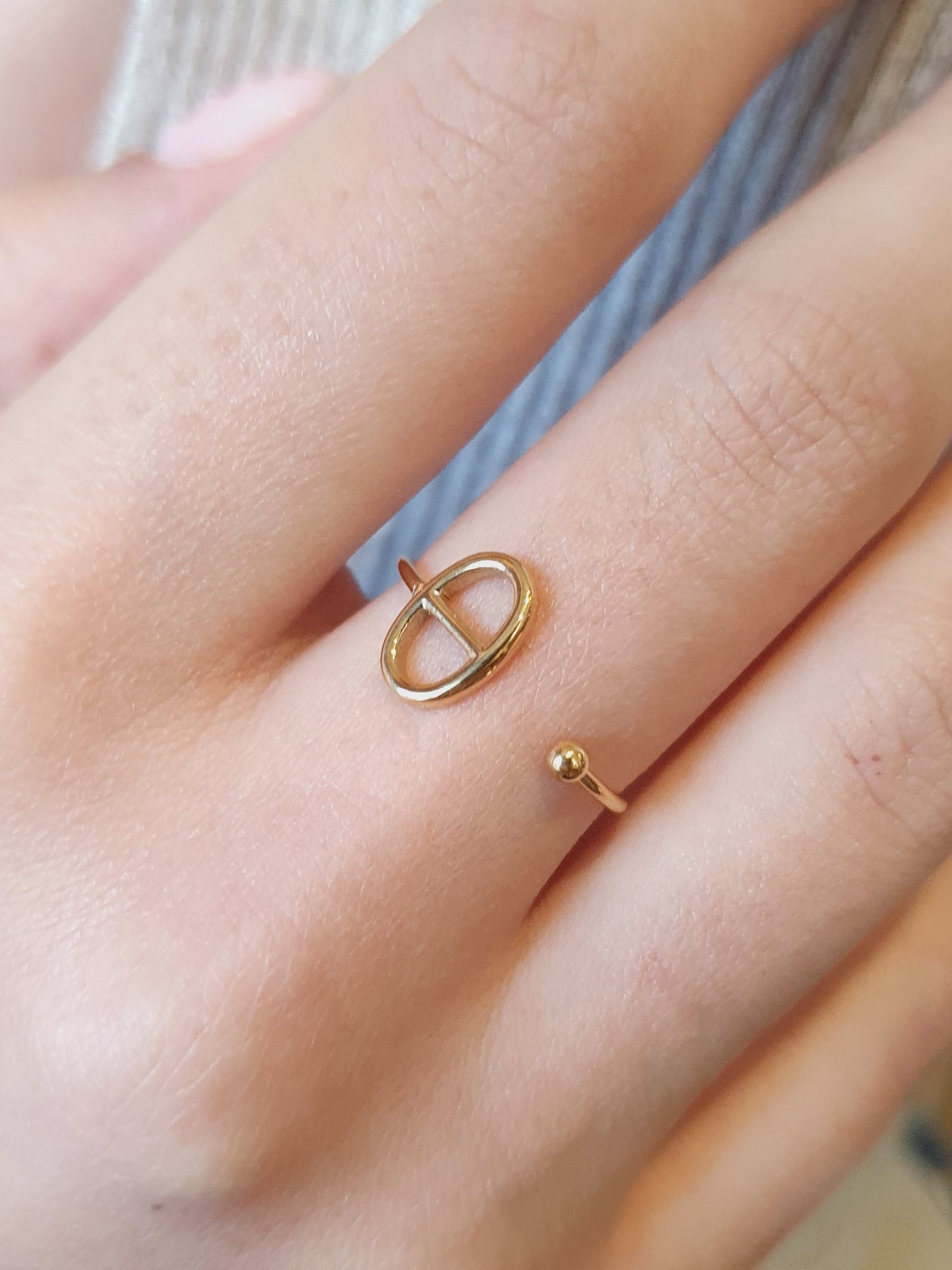 Bague ouverte AGATA  - doré