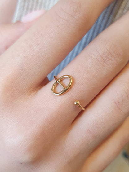 Bague ouverte AGATA  - doré