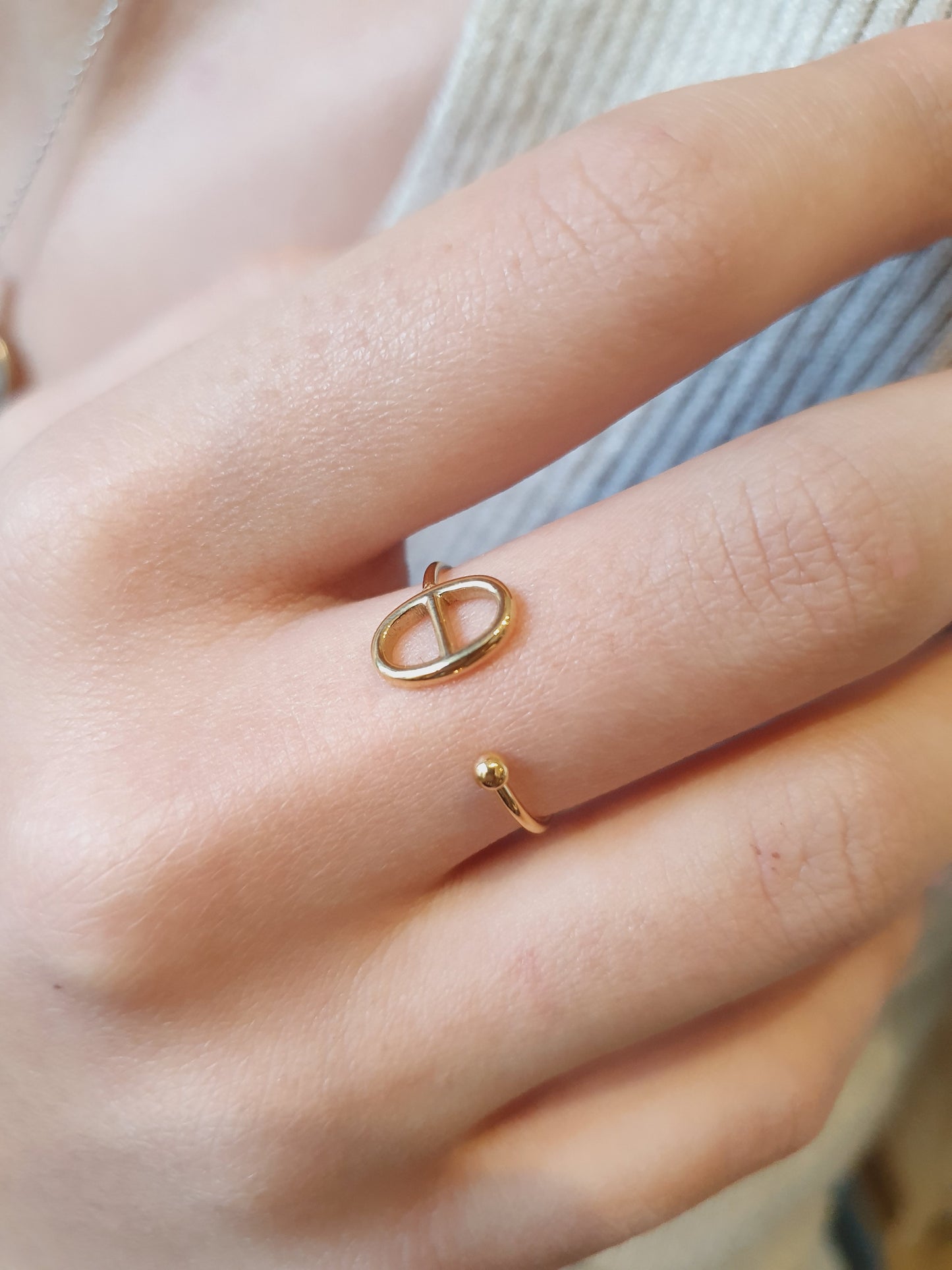 Bague ouverte AGATA  - doré