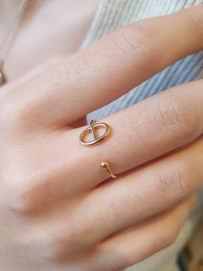 Bague ouverte AGATA  - doré