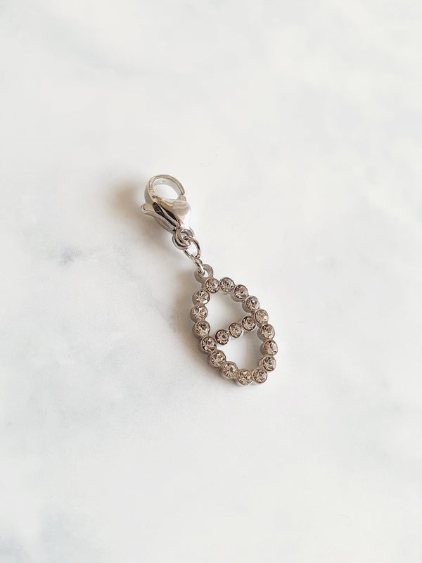Charm breloque AGATA strass - argenté