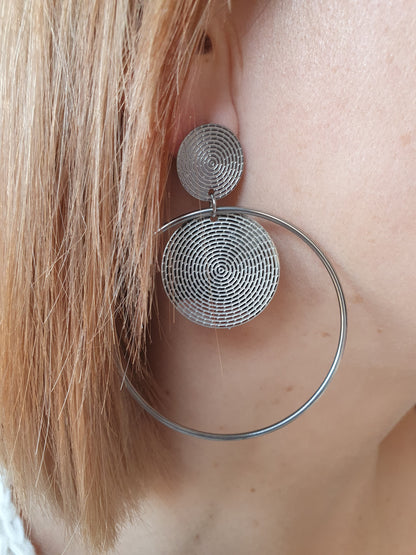 Boucles d'oreilles TENERIFFE - argenté