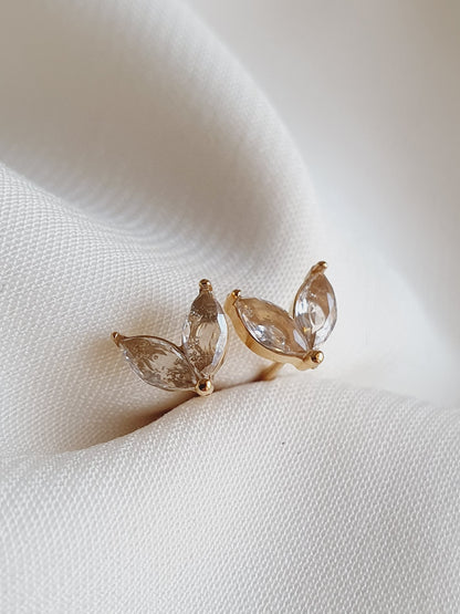 Puce d'oreille duo de pétales- doré
