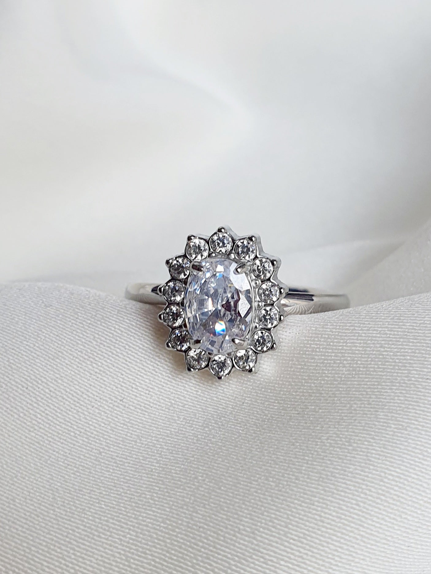 Bague PASSION - argenté/blanc