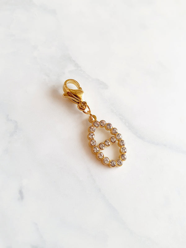 Charm breloque AGATA strass - doré
