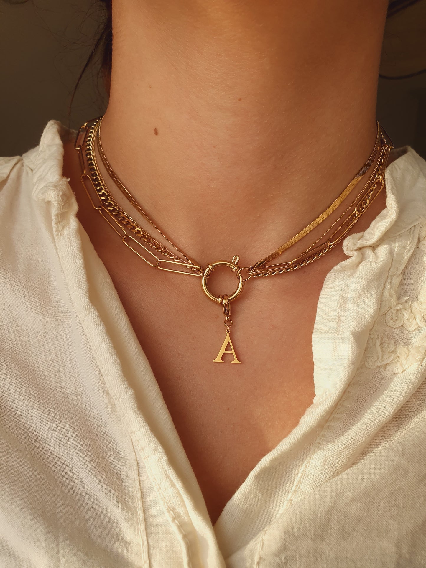 Collier 4 chaînes ZÉLIA (personnalisable) - doré