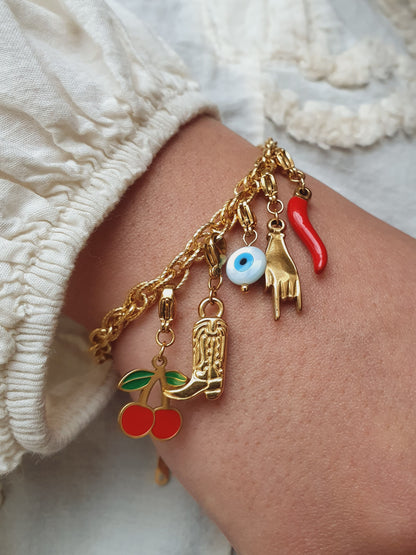 Bracelet maillons entrelacés (à personnaliser) - doré