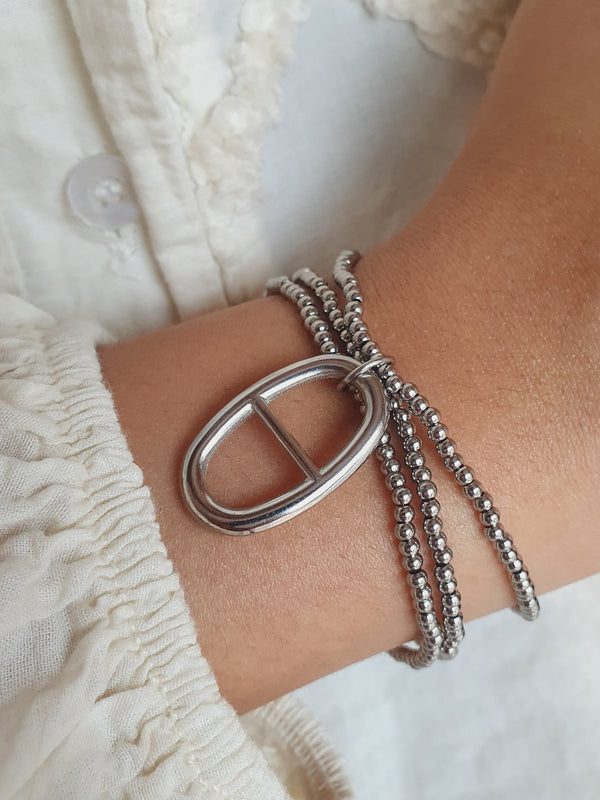 Bracelet élastique Big Agata - argenté