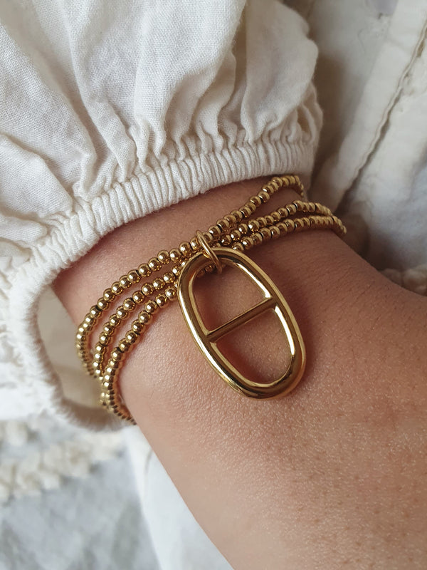 Bracelet élastique Big Agata - doré