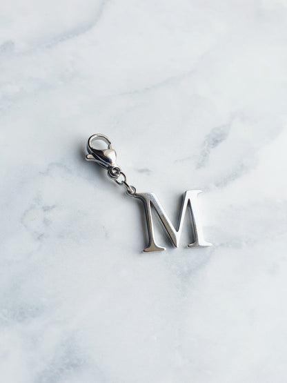 Charms lettres initiales - argenté
