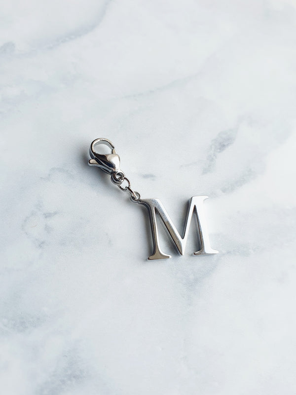 Charms lettres initiales - argenté