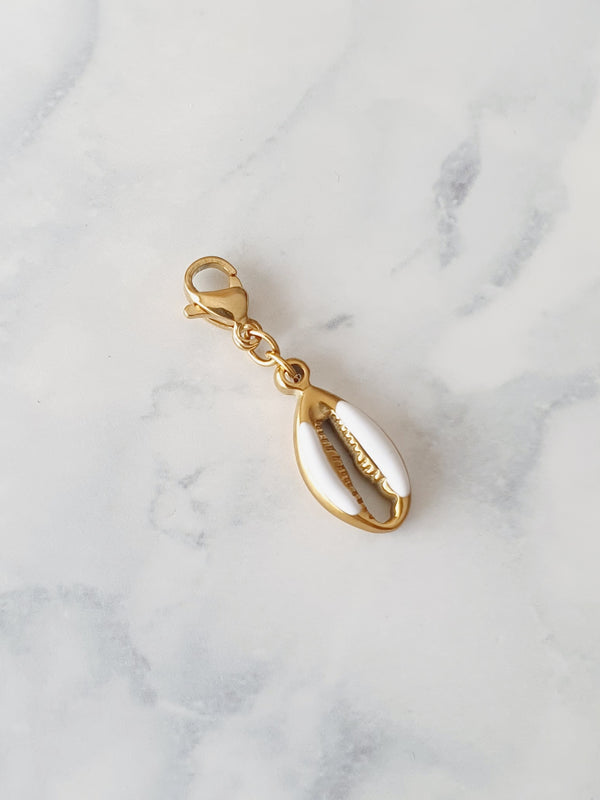 Charm baby cauri blanc - doré