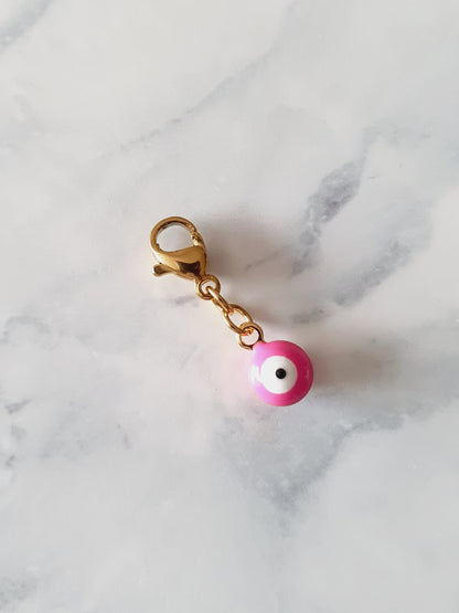 Charm oeil turc rose intense - doré