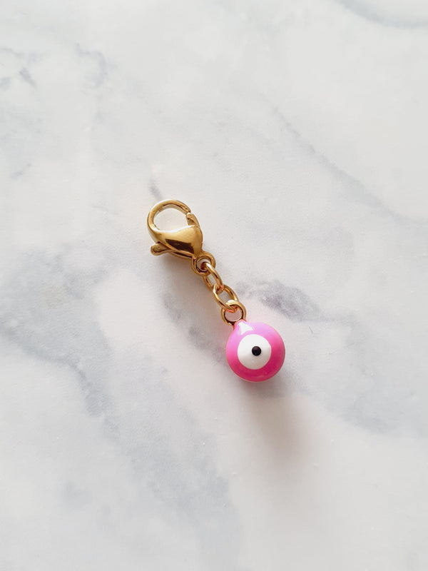 Charm oeil turc rose intense - doré