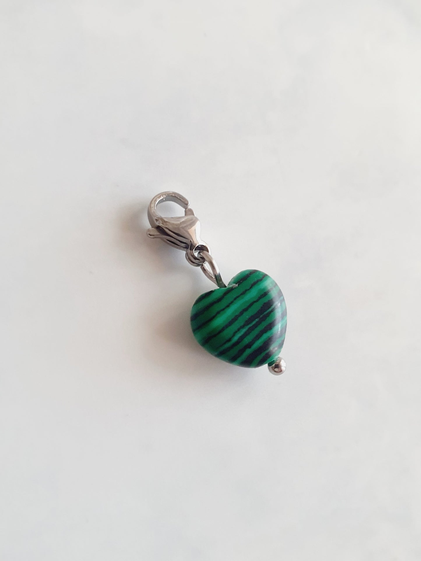 Charm cœur vert - | Couleurs au choix