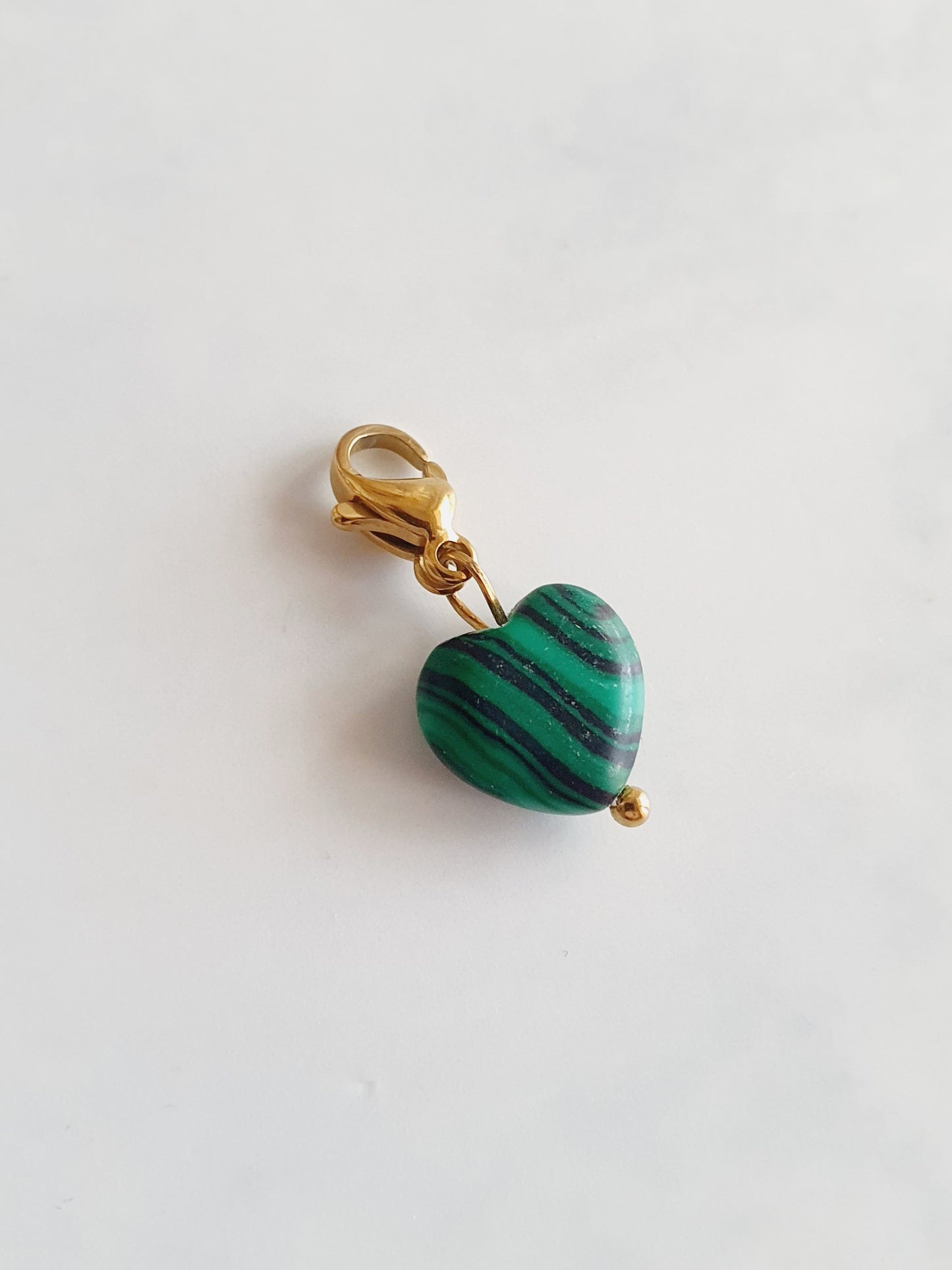 Charm cœur vert - | Couleurs au choix