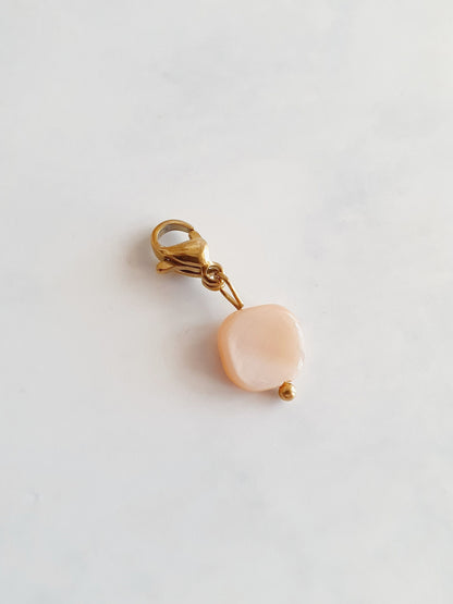 Charm pierre en nacre - | Couleurs au choix