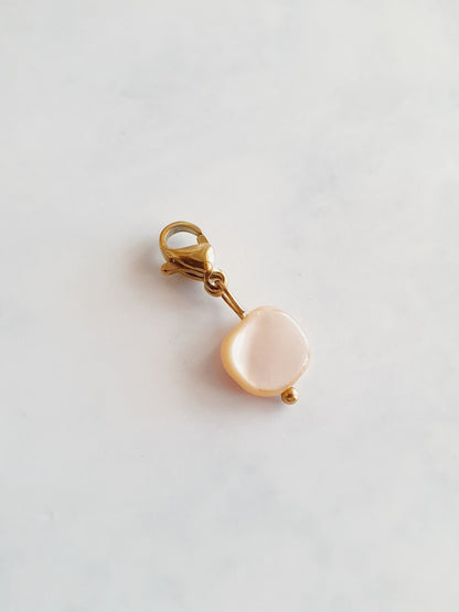 Charm pierre en nacre - | Couleurs au choix