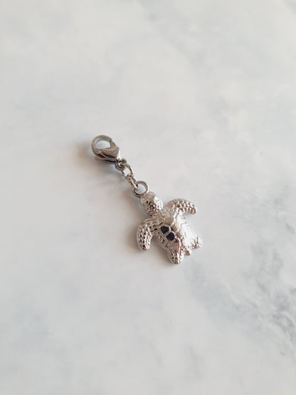 Charm petite tortue - argenté