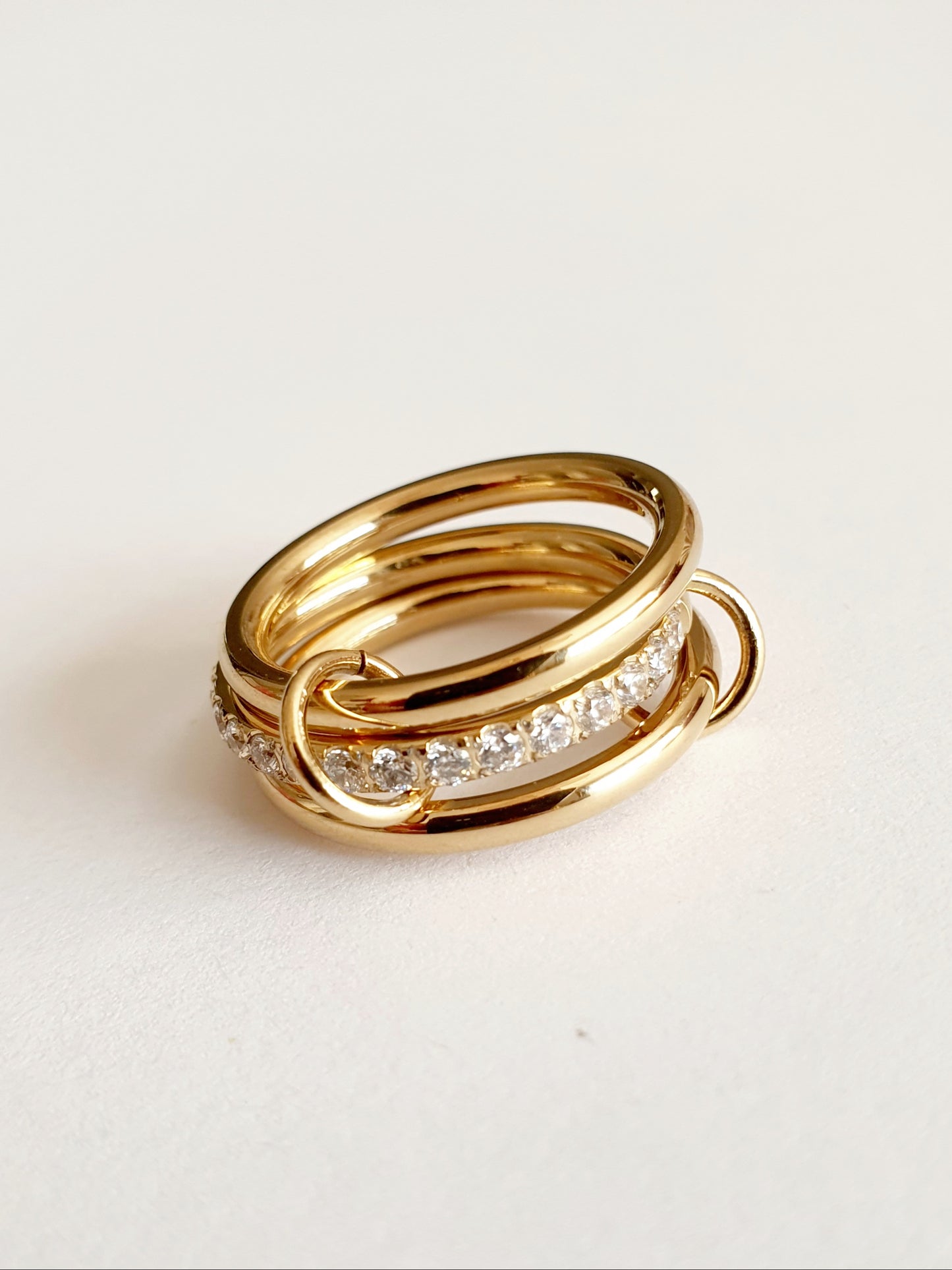 Bague TRINITY SHINE - doré | Taille au choix