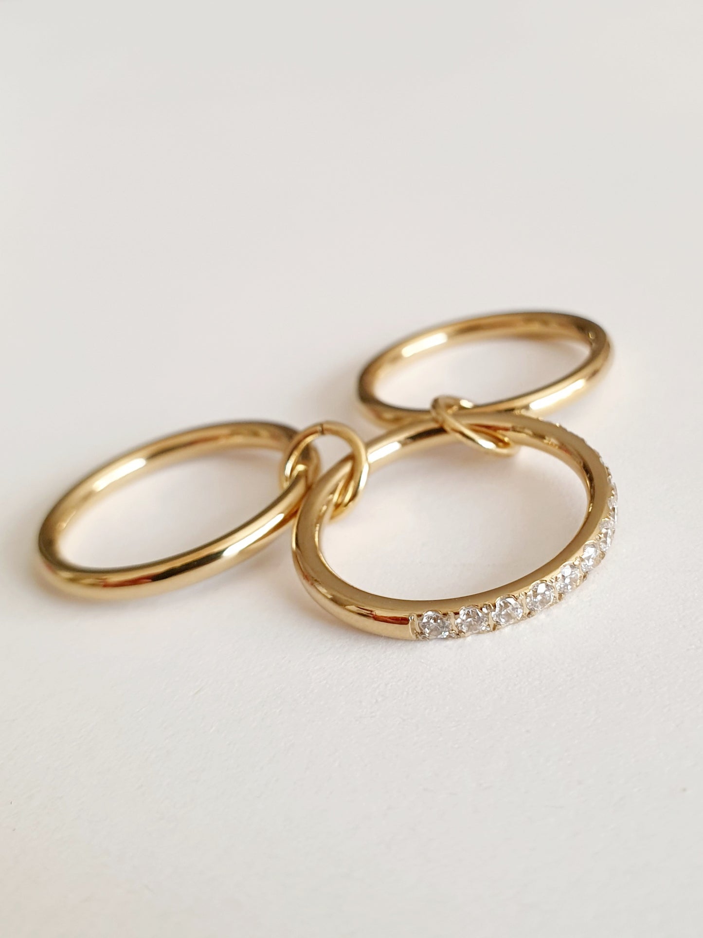 Bague TRINITY SHINE - doré | Taille au choix