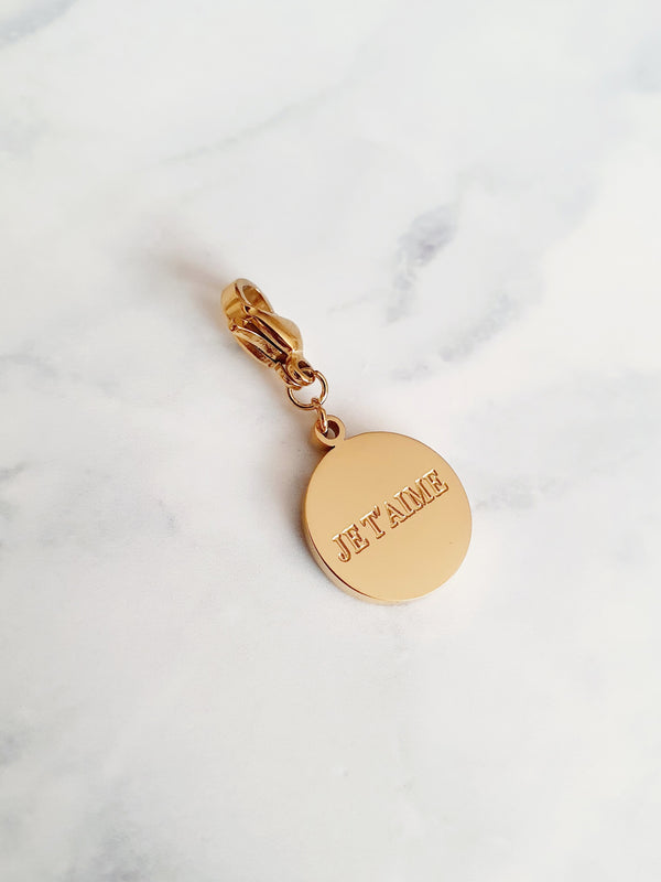 Charm JE T'AIME - doré