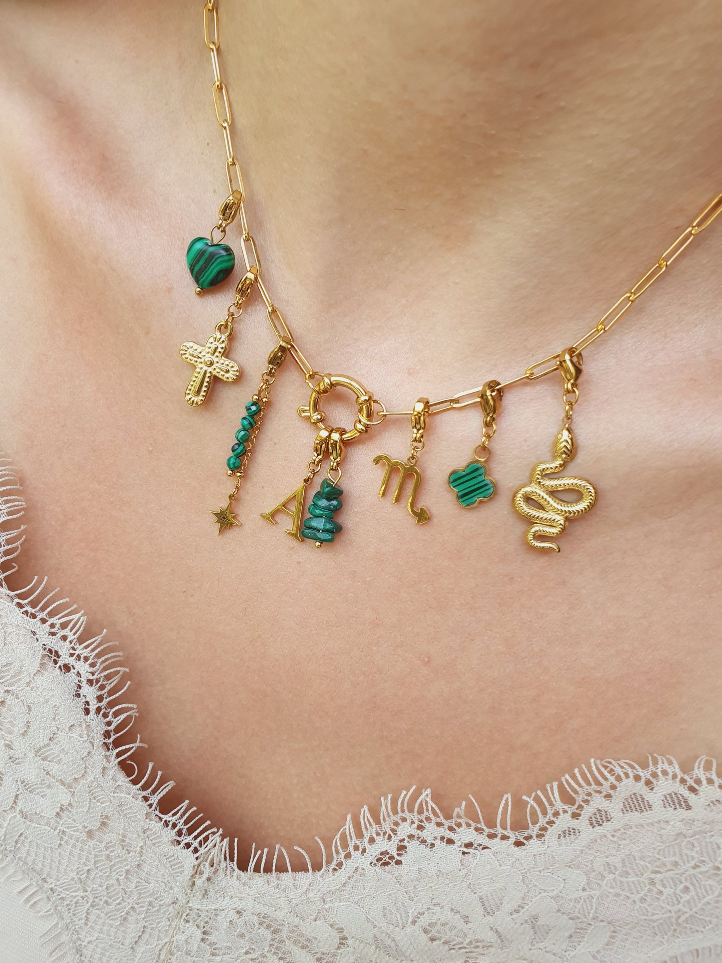 Collier ELINA (personnalisable) - doré