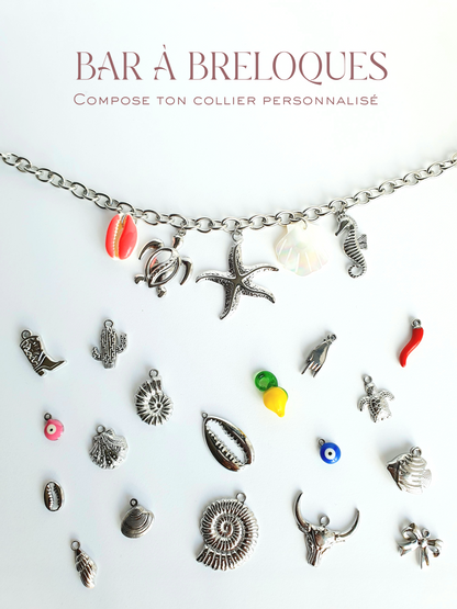 Bar à breloques argentées - Compose ton bijou personnalisé