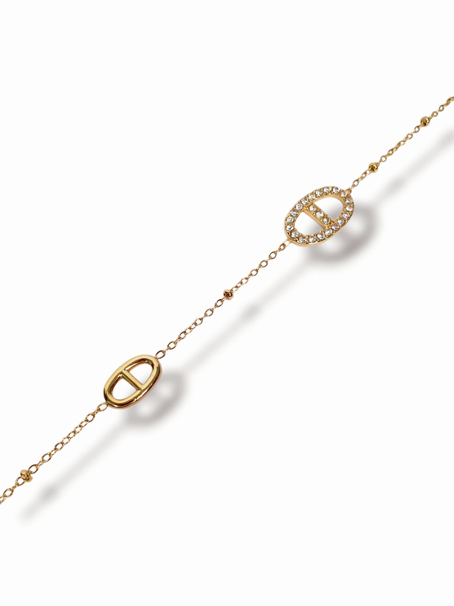 Bracelet Agata strass - doré