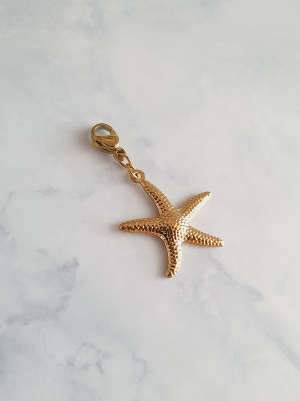 Charm étoile de mer Taille 2 - doré