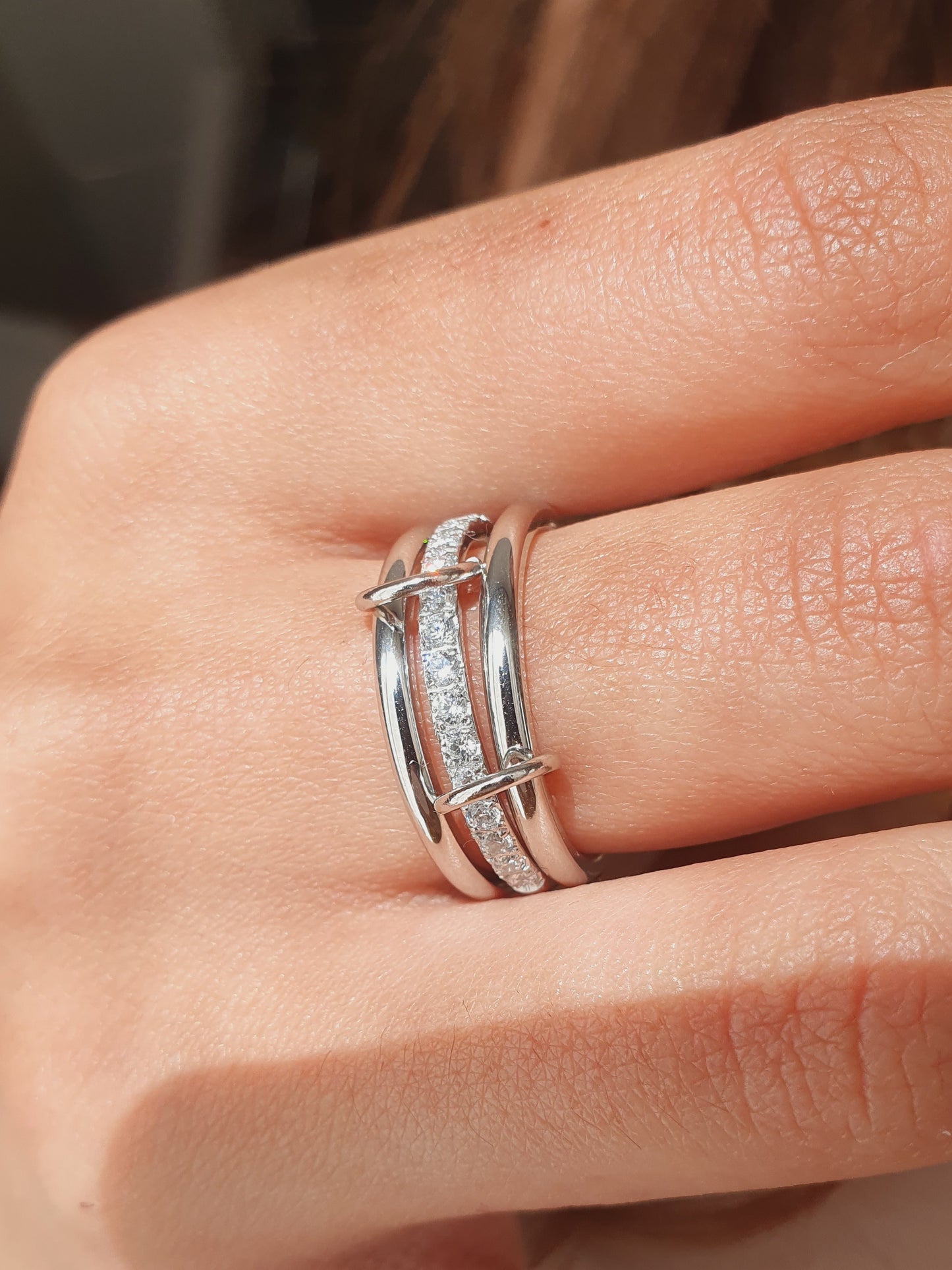 Bague TRINITY SHINE - argenté | Taille au choix