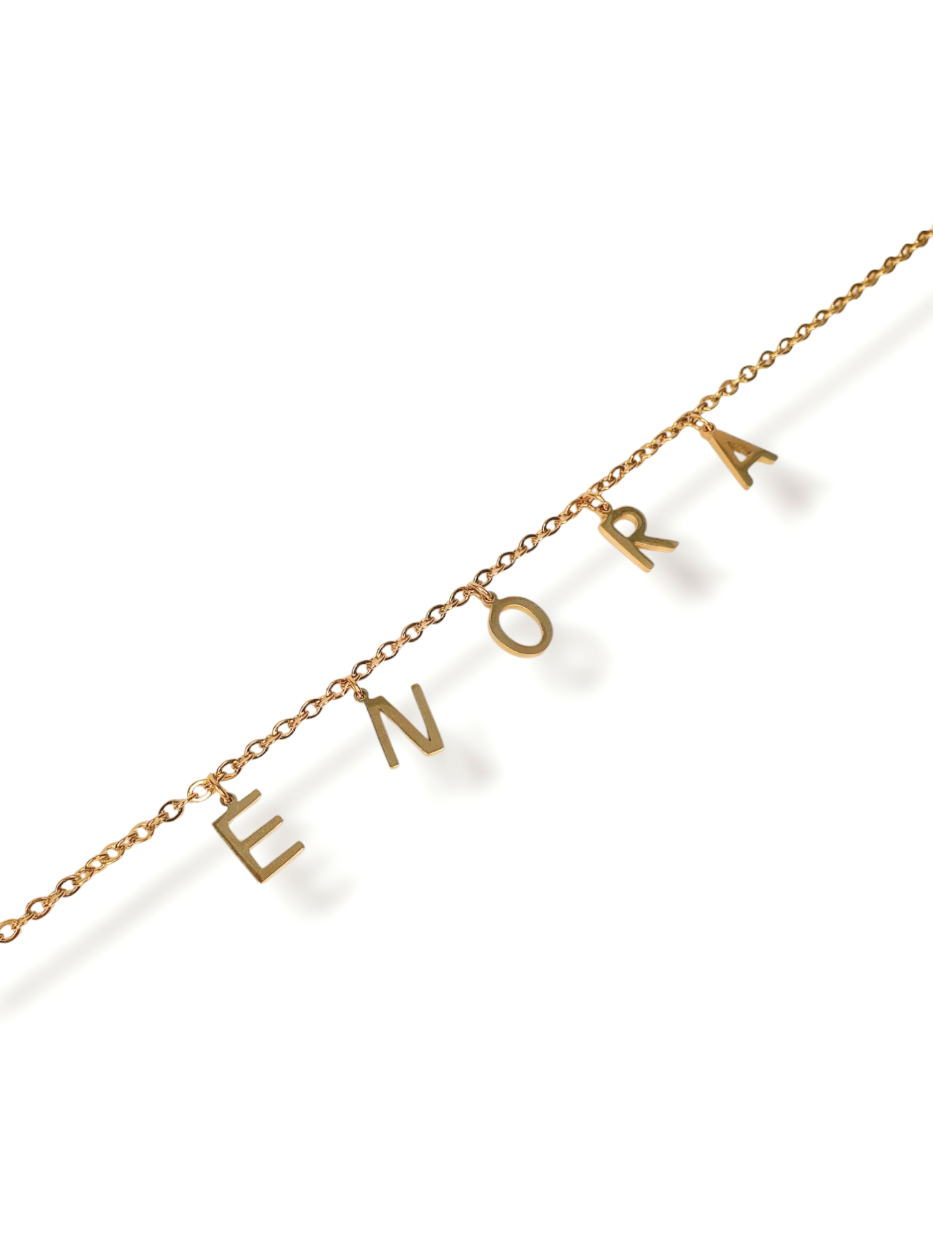 Collier prénom petites lettres personnalisé - doré
