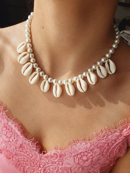 Collier coquillages cauri RIVAGE - doré