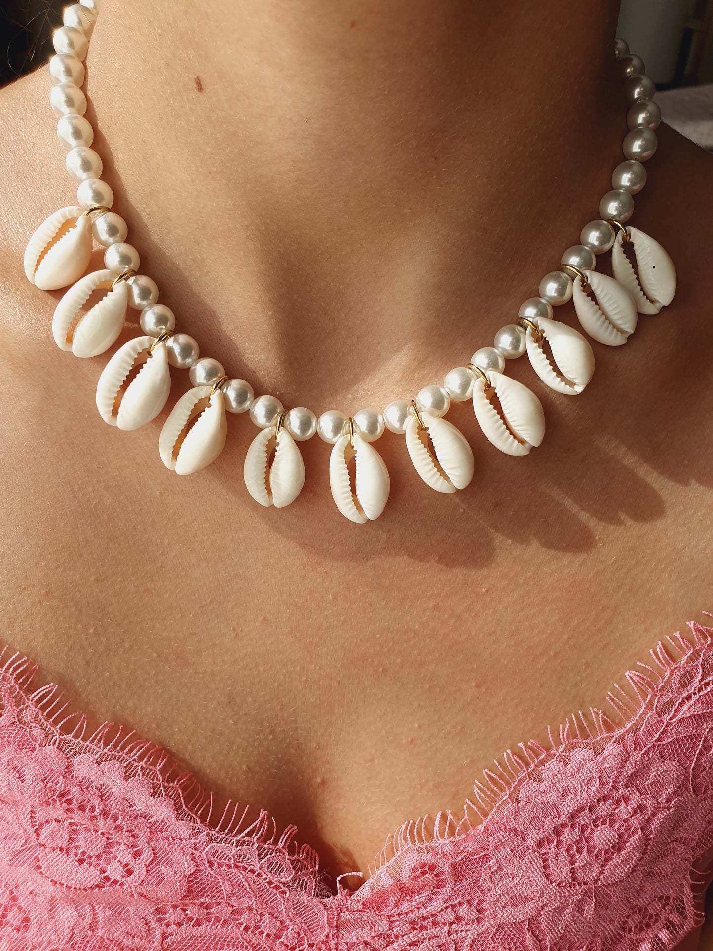 Collier coquillages cauri RIVAGE - doré