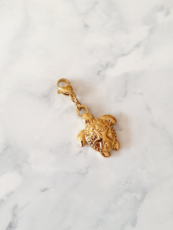 Charm tortue & étoile de mer - doré